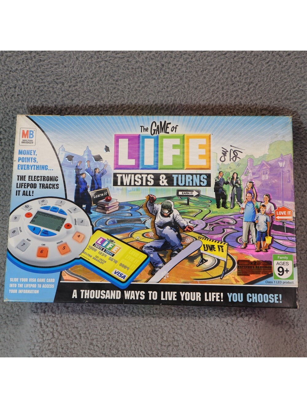 The Game of Life Twists and Turns Board Milton Bradley Electronic